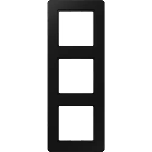 JUNG AF 583 BF SWM afdekraam 3-voudig A Flow grafietzwart mat