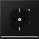 JUNG LS 1520-O SWM LNW wandcontactdoos randaarde Safety+ met LED-orientatieverlichting LS990 grafietzwart mat