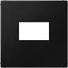 JUNG LS 1969 USB SWM centraalplaat USB-lader met klikbevestiging LS990 grafietzwart mat