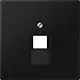 JUNG LS 969-1 UA SWM centraalplaat 1-voudig tbv RJ45 wandcontactdoos LS990 grafietzwart mat