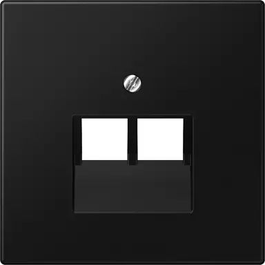 JUNG LS 969-2 UA SWM centraalplaat 2-voudig tbv RJ45 wandcontactdoos LS990 grafietzwart mat