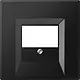 JUNG LS 969 T SWM centraalplaat multimedia LS990 grafietzwart mat