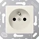 JUNG 5120 FBFKI wandcontactdoos penaarde Safety+ 50 x 50 mm creme