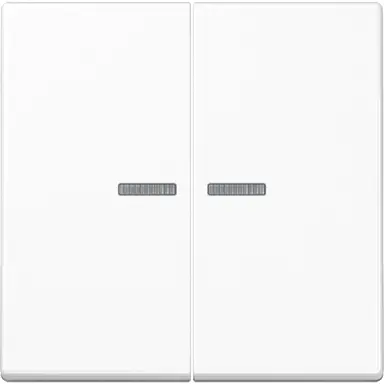 JUNG A 102 KO5 BF WW schakelwip 2-voudig met controlevenster voor HOME draadloze schakelaar A-range alpine wit