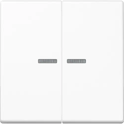 JUNG A 102 KO5 BF WW schakelwip 2-voudig met controlevenster voor HOME draadloze schakelaar A-range alpine wit