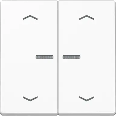 JUNG A 102 KO5P WW schakelwip 2-voudig met controlevenster en pijlsymbolen voor HOME draadloze schakelaar A-range alpine wit