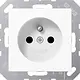 JUNG A 1520 FBFKI WW wandcontactdoos penaarde Safety+ A-range alpine wit