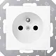 JUNG A 1520 FBFKI WWM wandcontactdoos penaarde Safety+ A-range sneeuwwit mat