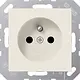 JUNG A 1520 FKI wandcontactdoos penaarde Safety+ A-range creme