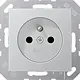 JUNG A 1520 FKI AL wandcontactdoos penaarde Safety+ A-range aluminium