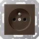 JUNG A 1520 FKI MO wandcontactdoos penaarde Safety+ A-range mokka