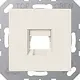 JUNG A 1569-15 WE afdekking klikbevestiging met draagring 1-voudig modular jack A-range creme