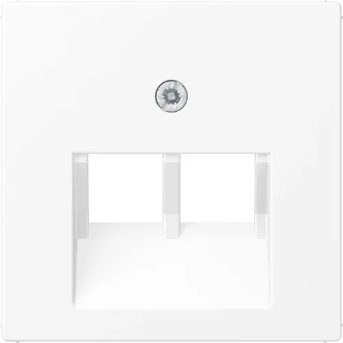 JUNG A 569-2 BFPLUA WWM centraalplaat 2-voudig tbv RJ45 wandcontactdoos A-range sneeuwwit mat