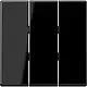 JUNG A 593 BF SW schakelwip 3-voudig A-range zwart glans