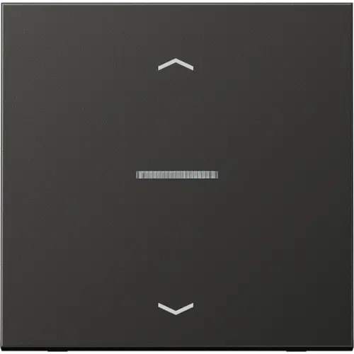 JUNG AL 101 KO5P AN schakelwip met controlevenster en pijlsymbolen voor HOME draadloze schakelaar LS990 antraciet gelakt aluminium