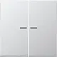 JUNG AL 102 KO5 schakelwip 2-voudig met controlevenster voor HOME draadloze schakelaar LS990 aluminium