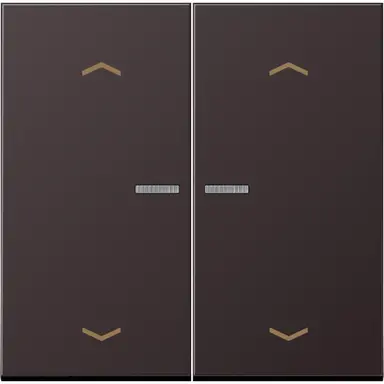JUNG AL 102 KO5P D schakelwip 2-voudig met controlevenster en pijlsymbolen voor HOME draadloze schakelaar LS990 dark gelakt aluminium