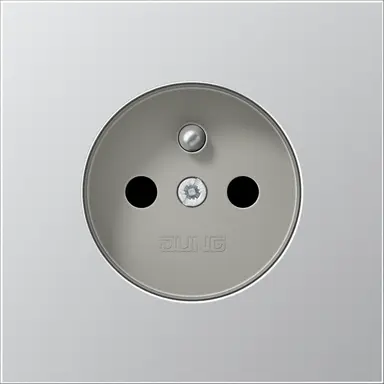 JUNG AL 1520 FKI wandcontactdoos penaarde Safety+ LS990 aluminium