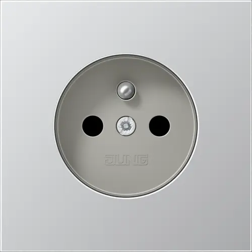 JUNG AL 1520 FKI wandcontactdoos penaarde Safety+ LS990 aluminium