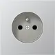 JUNG AL 1520 FKI wandcontactdoos penaarde Safety+ LS990 aluminium