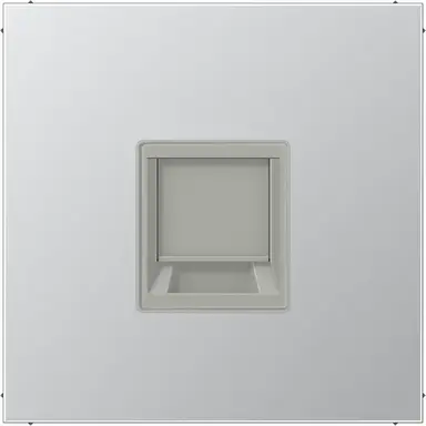 JUNG AL 1969-1 WE centraalplaat met draagring 1-voudig voor modulair jack LS990 aluminium