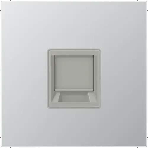 JUNG AL 1969-1 WE centraalplaat met draagring 1-voudig voor modulair jack LS990 aluminium