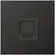 JUNG AL 1969-1 WE AN centraalplaat met draagring 1-voudig voor modulair jack LS990 antraciet gelakt aluminium