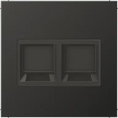 JUNG AL 1969-2 WE AN centraalplaat met draagring 2-voudig voor modulair jack LS990 antraciet gelakt aluminium