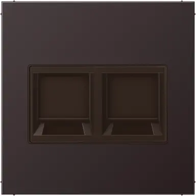 JUNG AL 1969-2 WE D centraalplaat met draagring 2-voudig voor modulair jack LS990 dark gelakt aluminium