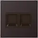 JUNG AL 1969-2 WE D centraalplaat met draagring 2-voudig voor modulair jack LS990 dark gelakt aluminium