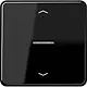 JUNG CD 101 KO5P SW schakelwip met controlevenster en pijlsymbolen voor HOME draadloze schakelaar CD500 zwart glans