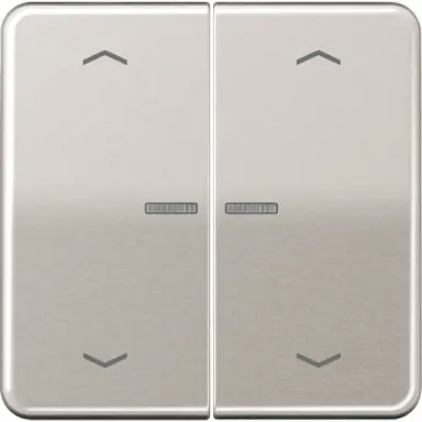 JUNG CD 102 KO5P PT schakelwip 2-voudig met controlevenster en pijlsymbolen voor HOME draadloze schakelaar CD500 platina