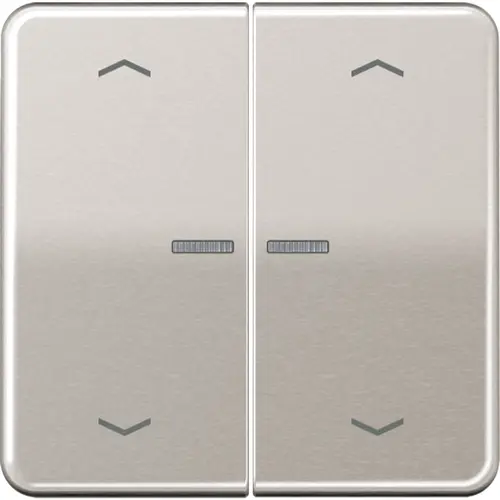 JUNG CD 102 KO5P PT schakelwip 2-voudig met controlevenster en pijlsymbolen voor HOME draadloze schakelaar CD500 platina