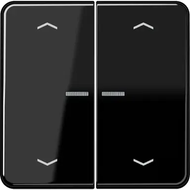 JUNG CD 102 KO5P SW schakelwip 2-voudig met controlevenster en pijlsymbolen voor HOME draadloze schakelaar CD500 zwart glans