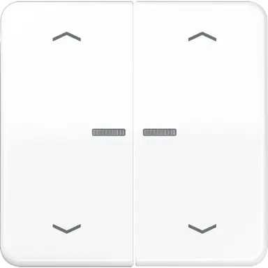 JUNG CD 102 KO5P WW schakelwip 2-voudig met controlevenster en pijlsymbolen voor HOME draadloze schakelaar CD500 alpine wit