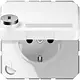 JUNG CD 1520 NNAKLSL WW wandcontactdoos randaarde Safety+ klapdeksel tekstvenster slot CD500 alpine wit