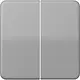 JUNG CD 1702 GR dimmerknop 2-voudig serietastdimmer CD500 grijs