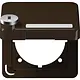 JUNG CD 590 BFKLSL BR klapdeksel met slot voor wandcontactdoos van 50 x 50 mm CD500 bruin