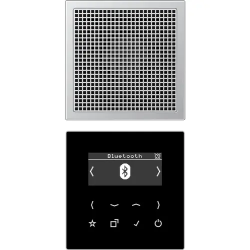 JUNG DAB AL1 BT smart radio DAB+ Bluetooth set met 1 luidspreker LS990 aluminium