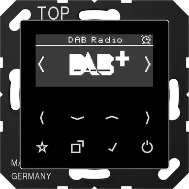 JUNG DAB A SW smart radio DAB+ zonder luidspreker A-range zwart glans
