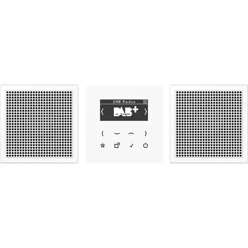 JUNG DAB LS2 WW smart radio DAB+ set met 2 luidsprekers LS990 alpine wit