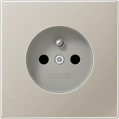 JUNG ES 1520 FKI wandcontactdoos penaarde Safety+ LS990 edelstaal