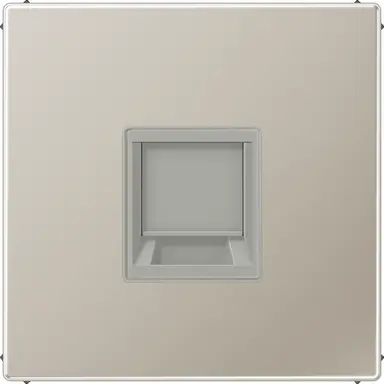 JUNG ES 1969-1 WE centraalplaat met draagring 1-voudig voor modulair jack LS990 edelstaal