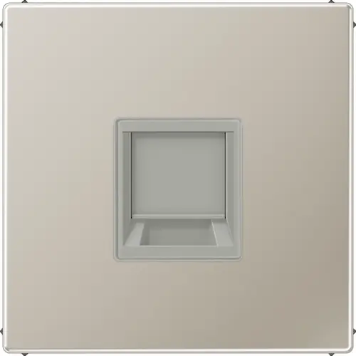 JUNG ES 1969-1 WE centraalplaat met draagring 1-voudig voor modulair jack LS990 edelstaal