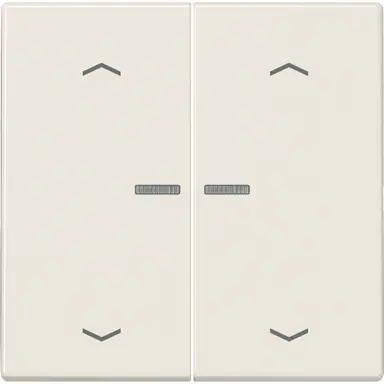 JUNG LS 102 KO5P schakelwip 2-voudig met controlevenster en pijlsymbolen voor HOME draadloze schakelaar LS990 creme
