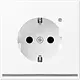 JUNG LS 1520-O WWM LNW wandcontactdoos randaarde Safety+ met LED-orientatieverlichting LS990 sneeuwwit mat