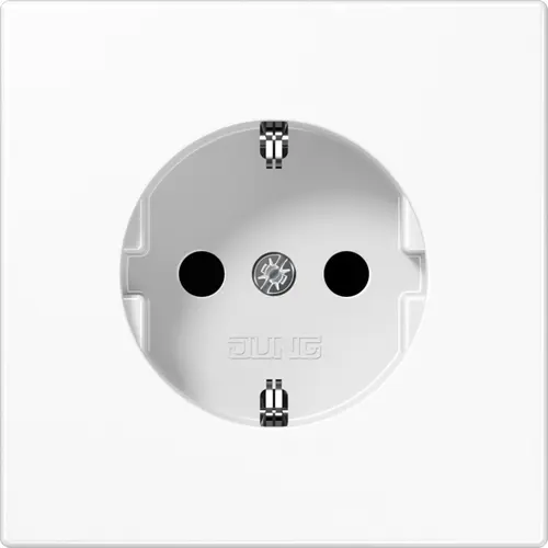 JUNG LS 1520 WW wandcontactdoos randaarde met klauwbevestiging LS990 alpine wit