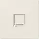 JUNG LS 1969-1 WE centraalplaat met draagring 1-voudig voor modulair jack LS990 creme