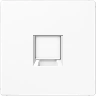 JUNG LS 1969-1 WE WW centraalplaat met draagring 1-voudig voor modulair jack LS990 alpine wit
