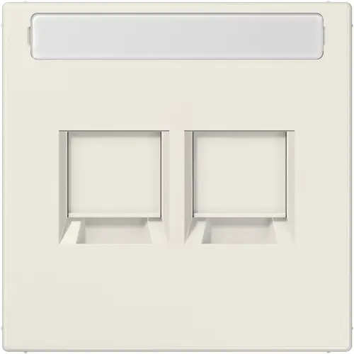 JUNG LS 1969-2 NA WE centraalplaat 2-voudig modular-jack tekstvenster LS990 creme